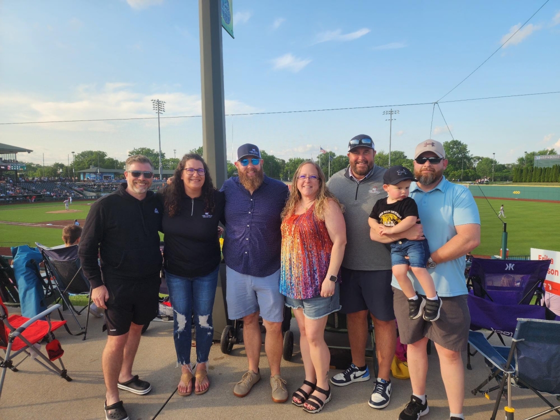 team together at Loons game